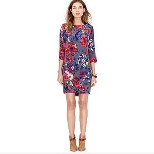 Fossil | Floral 3/4 Sleeve Silk Shift Dress